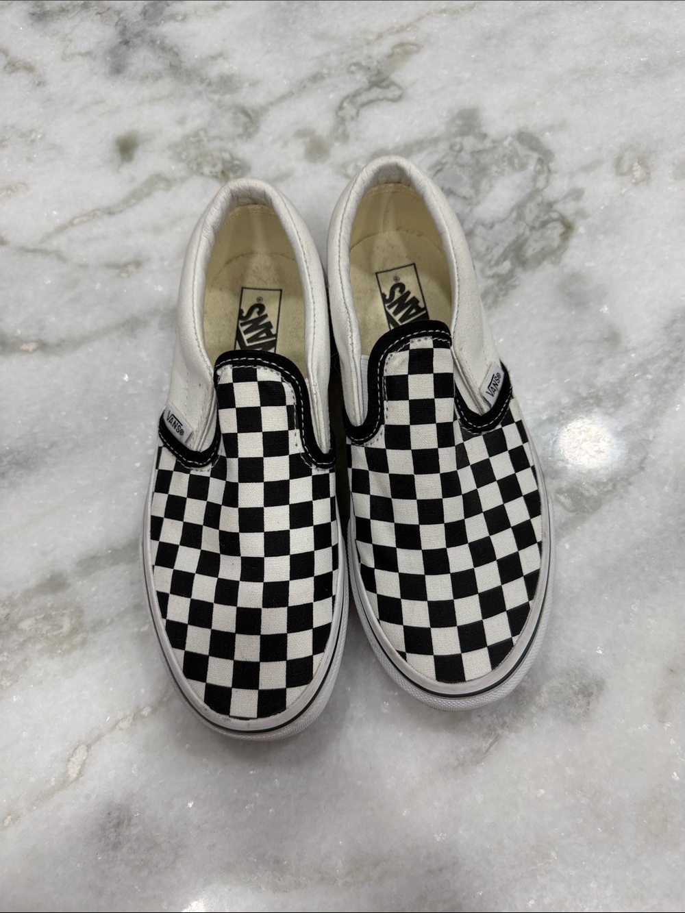 Checkered Slip On Vans